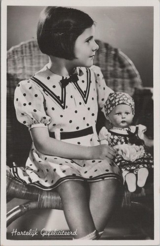 Postcard little girl - little,